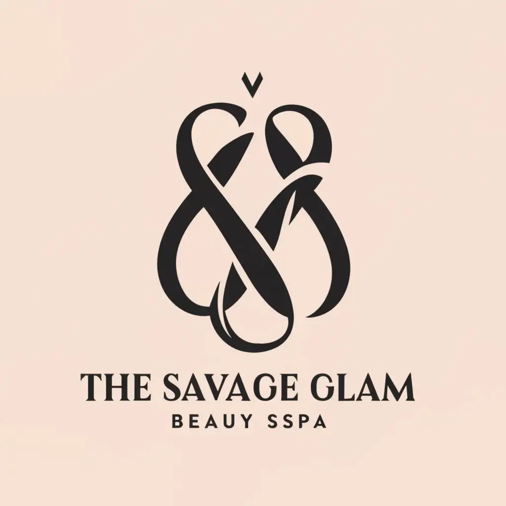 a logo design,with the text "the savage glam", main symbol:braids,Moderate,be used in Beauty Spa industry,clear background