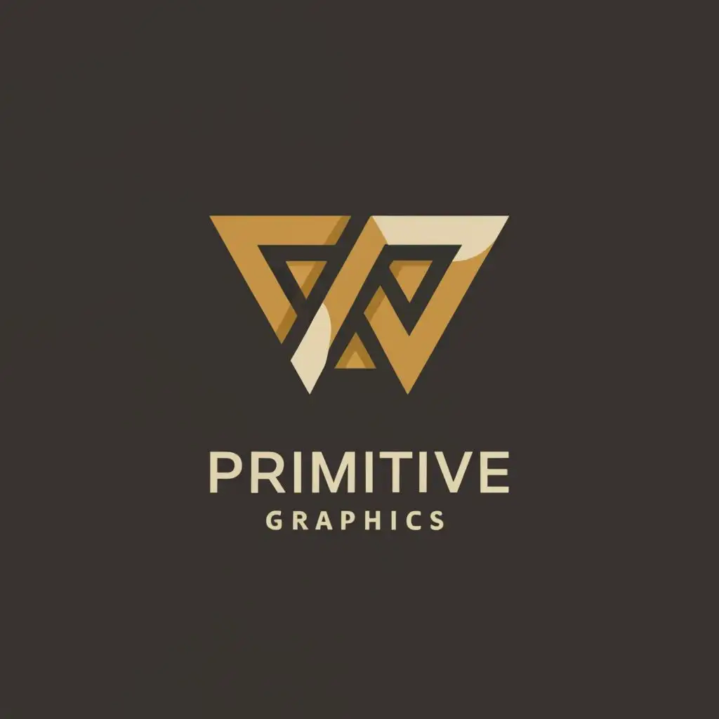 a logo design,with the text "Primitive Graphics", main symbol:P,Moderate,clear background