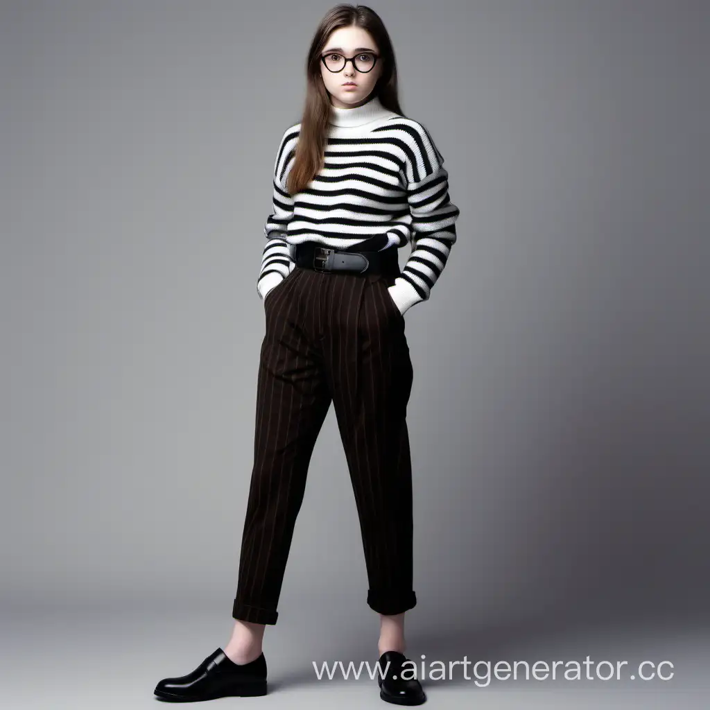 Stylish-Monochrome-Fashion-Trendy-18YearOld-in-Striped-Sweater-and-Black-Accessories