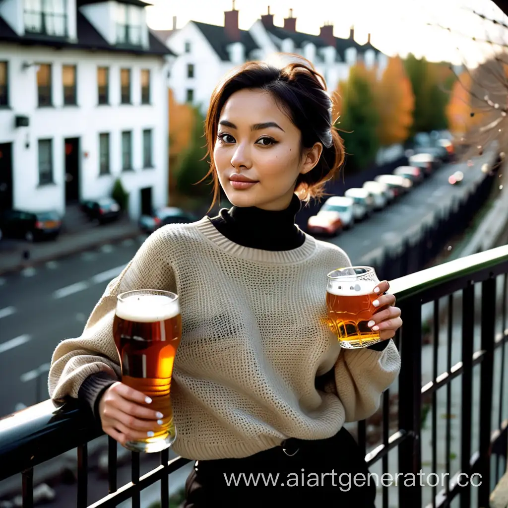 Young-Woman-Enjoying-Beer-with-a-View