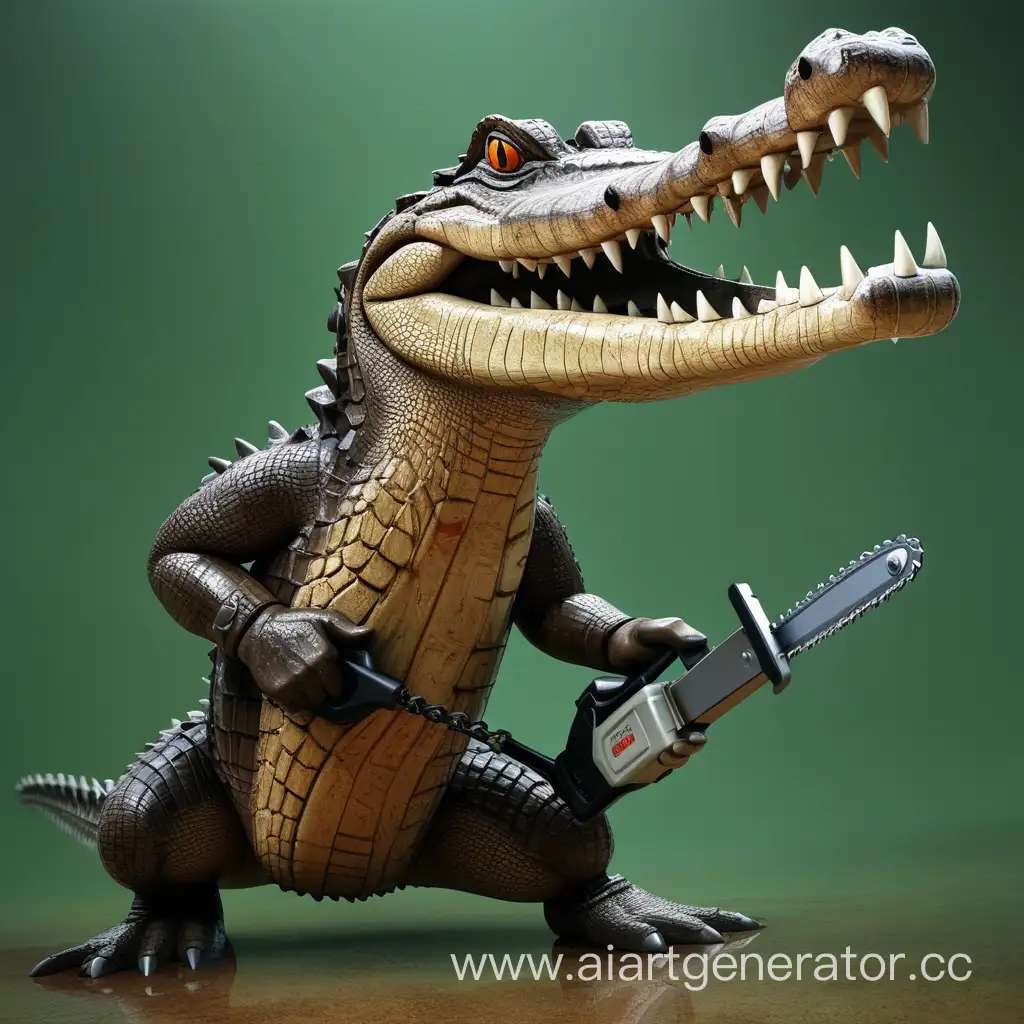 Powerful-Chainsaw-Caiman-in-Action