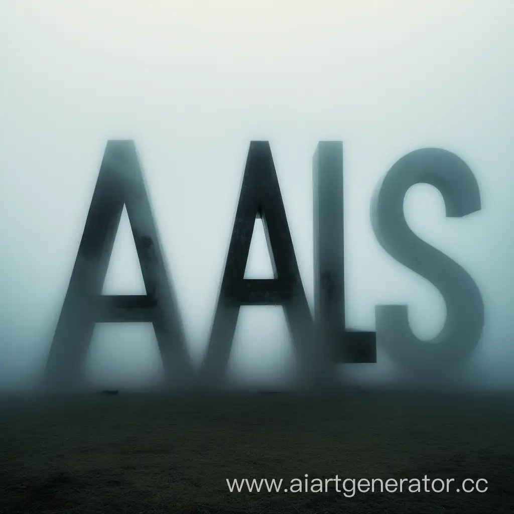 надпись Avals прозрачными буквами в тумане
