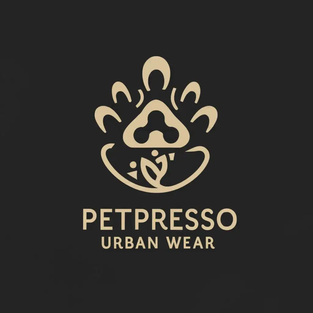 LOGO-Design-for-Petpresso-Urban-Wear-Minimalistic-Style-with-Cat-and-Dog-Paw-Print-Coffee-Cup-and-Japanese-Elements-on-a-Clear-Background