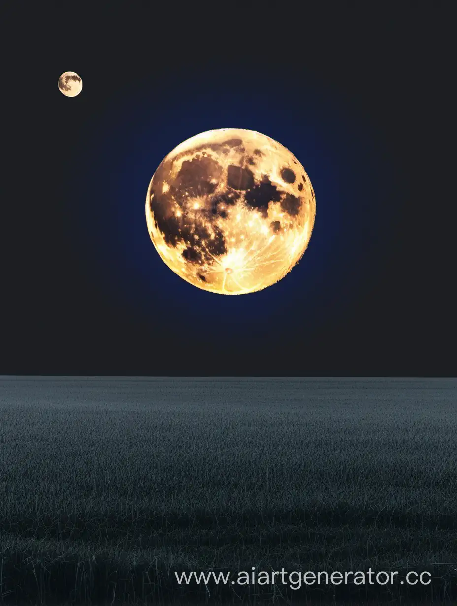 Moonlit-Night-Landscape-Tranquil-Field-Bathed-in-Moonlight