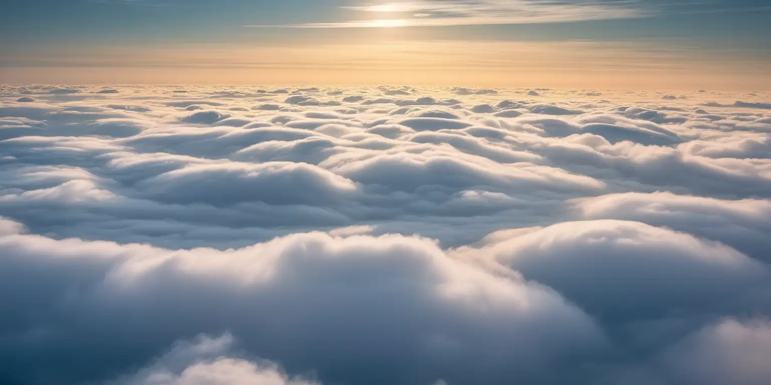 Serene Horizon Majestic Sky Above a Sea of Clouds