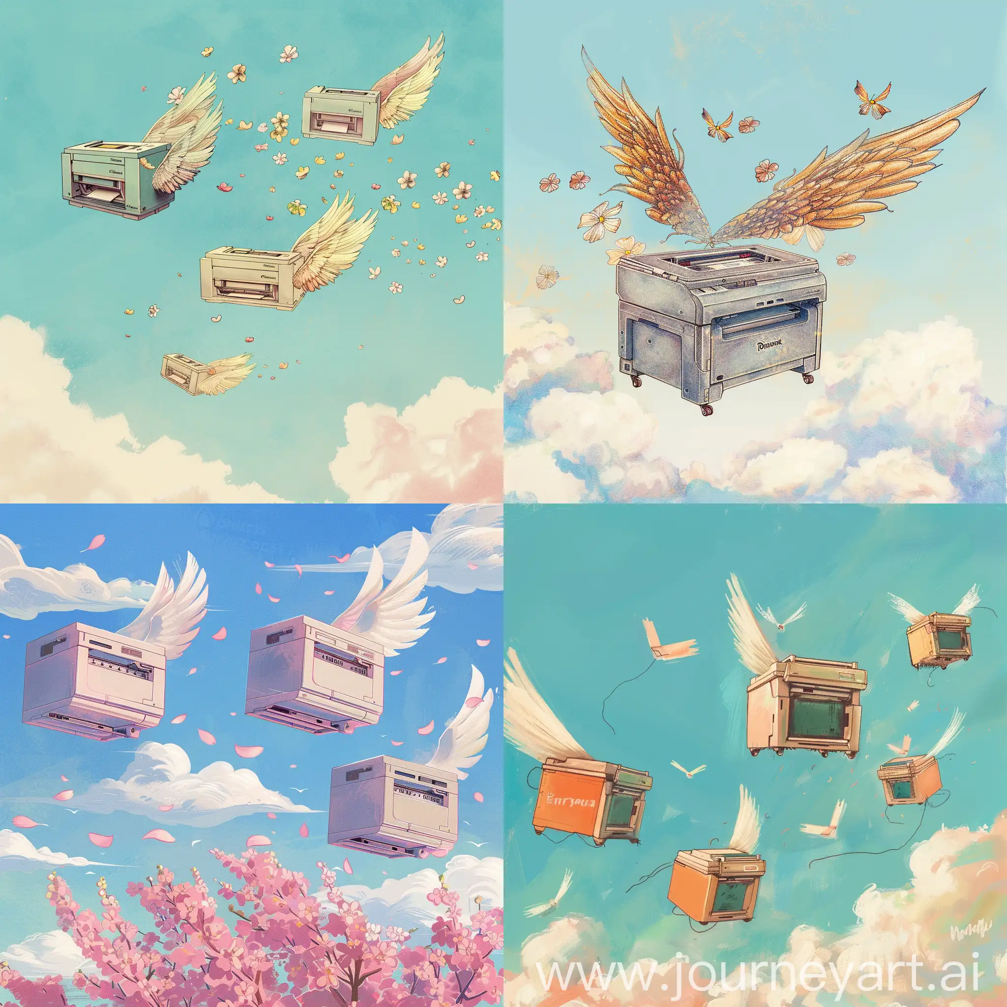 Printers-Flying-Through-the-Springtime-Sky
