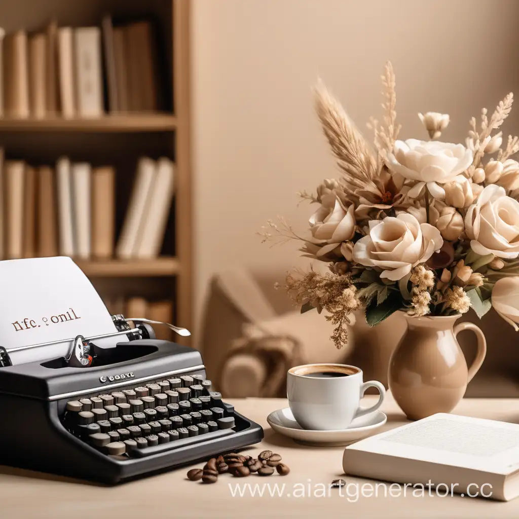 Vintage-Writers-Desk-with-Books-Typewriter-and-Coffee-Cup