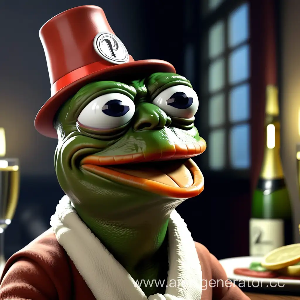 Celebrating-New-Year-with-Pepe-Meme-in-House