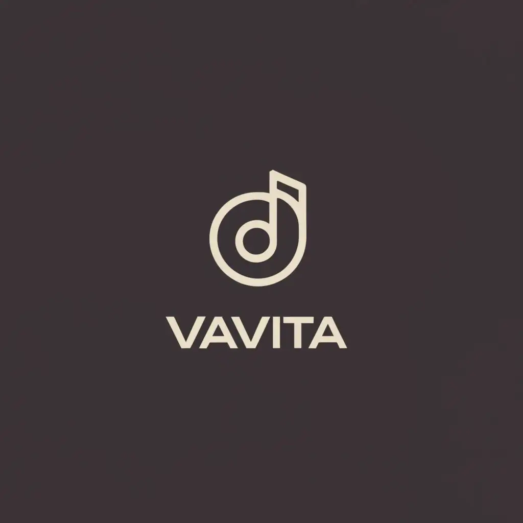 a logo design,with the text 'VaVita', main symbol:Sound, Music, relaxation,Minimalistic,clear background