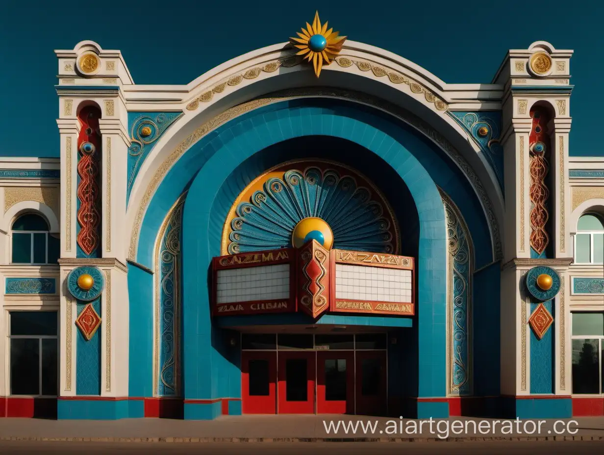 фасад кинотеатра в казахском стиле