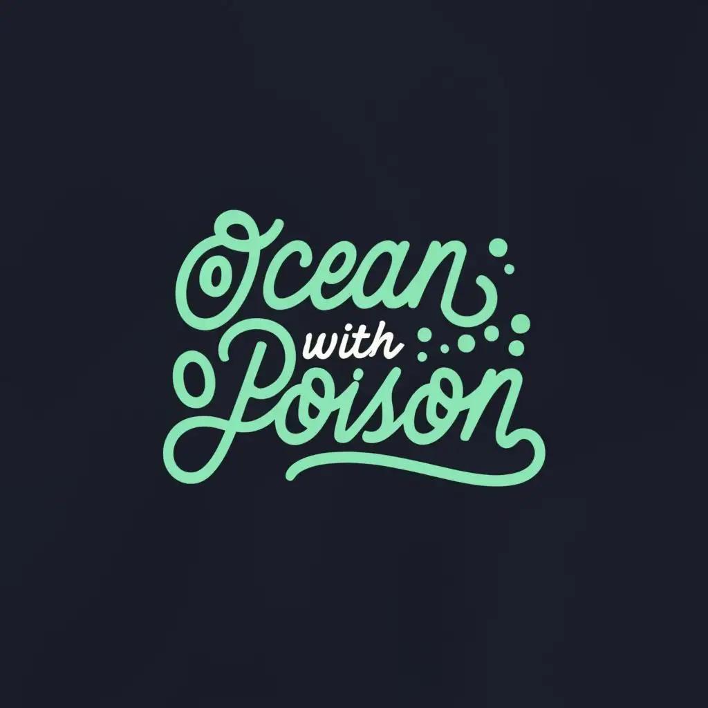logo, logo unique word, with the text "Ocean with poison", typography