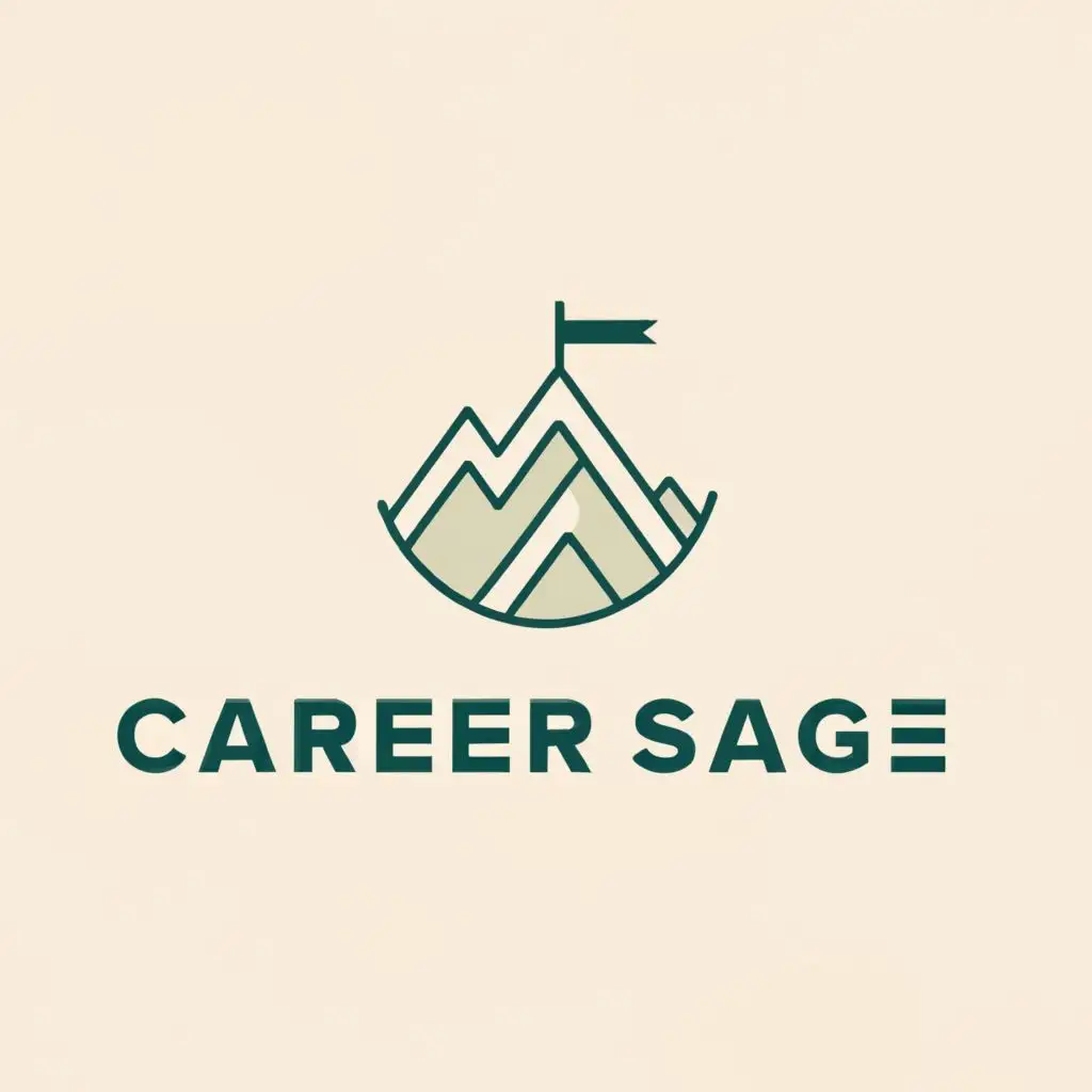 a logo design,with the text "Career Sage", main symbol:Summit,clear background