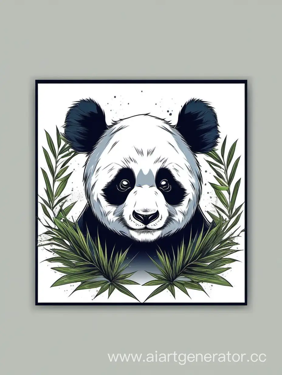 cool t-shirt print with panda