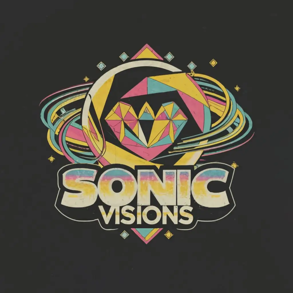 LOGO-Design-For-Sonic-Visions-Psychedelic-Black-Hole-Spin-and-Fractured-Diamond-Heart