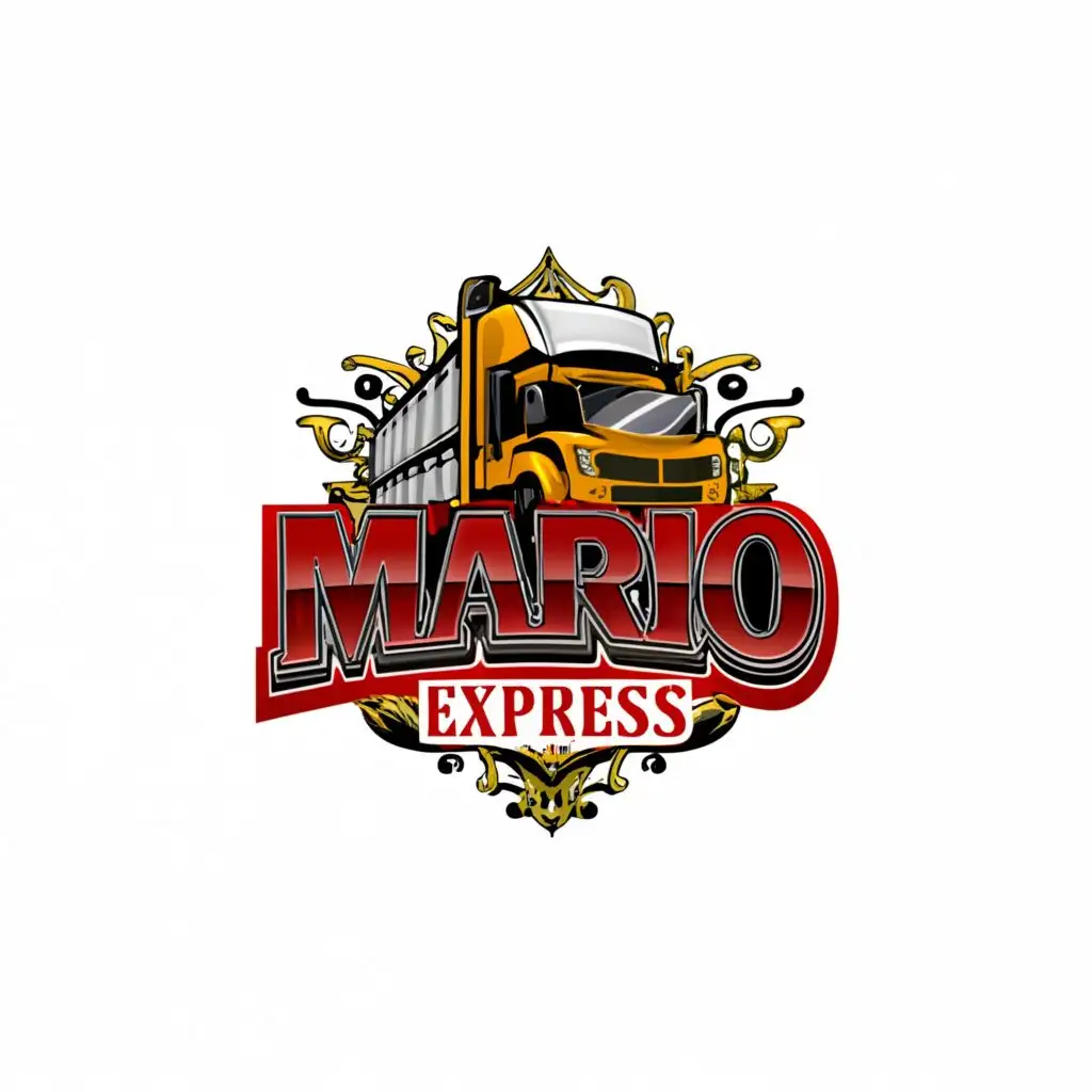 LOGO-Design-for-Mario-Express-Bold-Typography-with-Portuguese-Camio-Symbol-and-a-Minimalist-Clear-Background