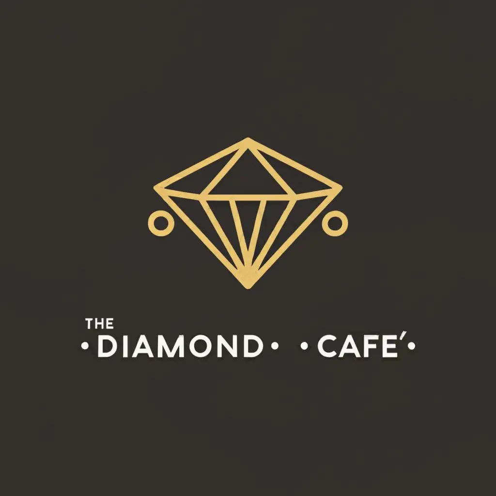 a logo design,with the text "the diamond cafe", main symbol:cafe
diamond 
restaurant
,Minimalistic,be used in Restaurant industry,clear background