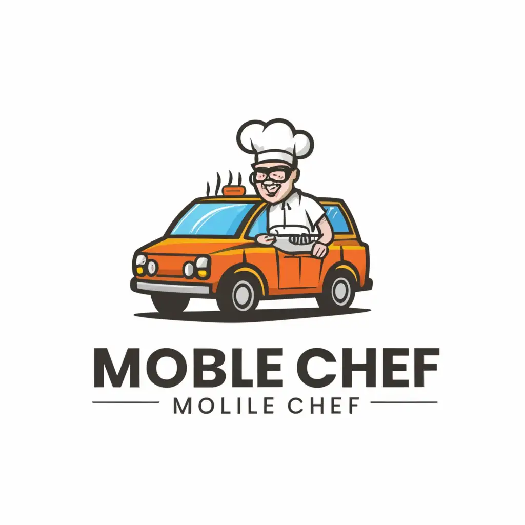 a logo design,with the text "TRUNK COOKING GUY
", main symbol:a man cooking in the trunk of his car,complex,be used in Travel industry,clear background