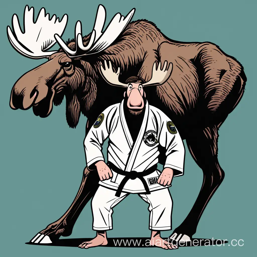 Majestic-Moose-Engaged-in-Brazilian-JiuJitsu-Battle