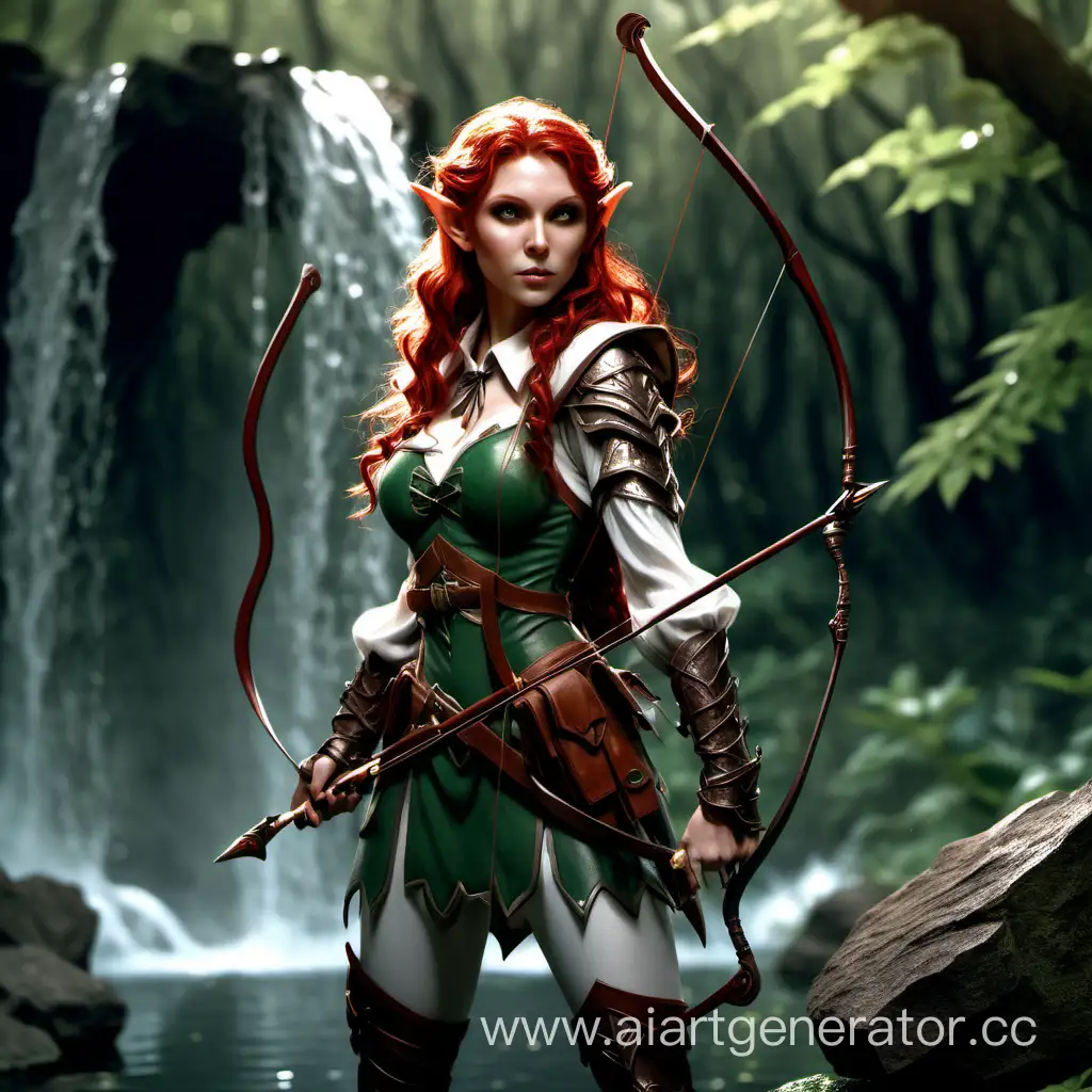 Mysterious-Elf-Archer-Amidst-Enchanting-Forest-Landscape