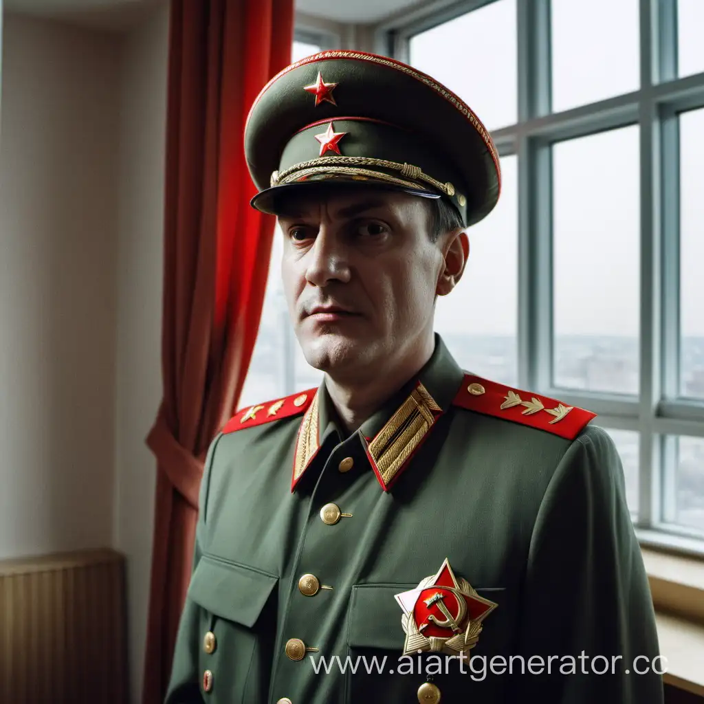Soviet-Military-Officer-Portrait-with-Moscow-Background