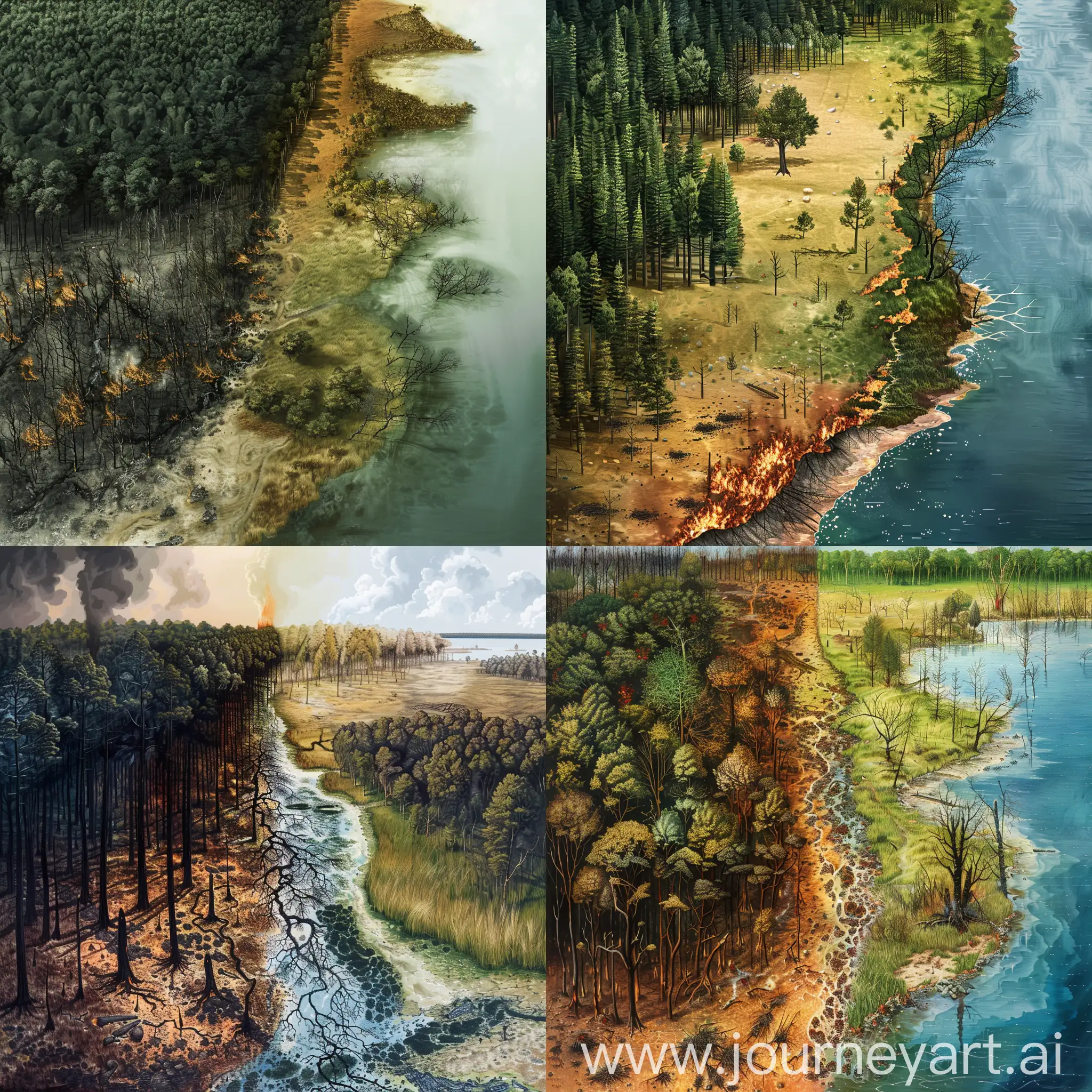 Abstract-Environmental-Degradation-Forest-Fire-Pollution