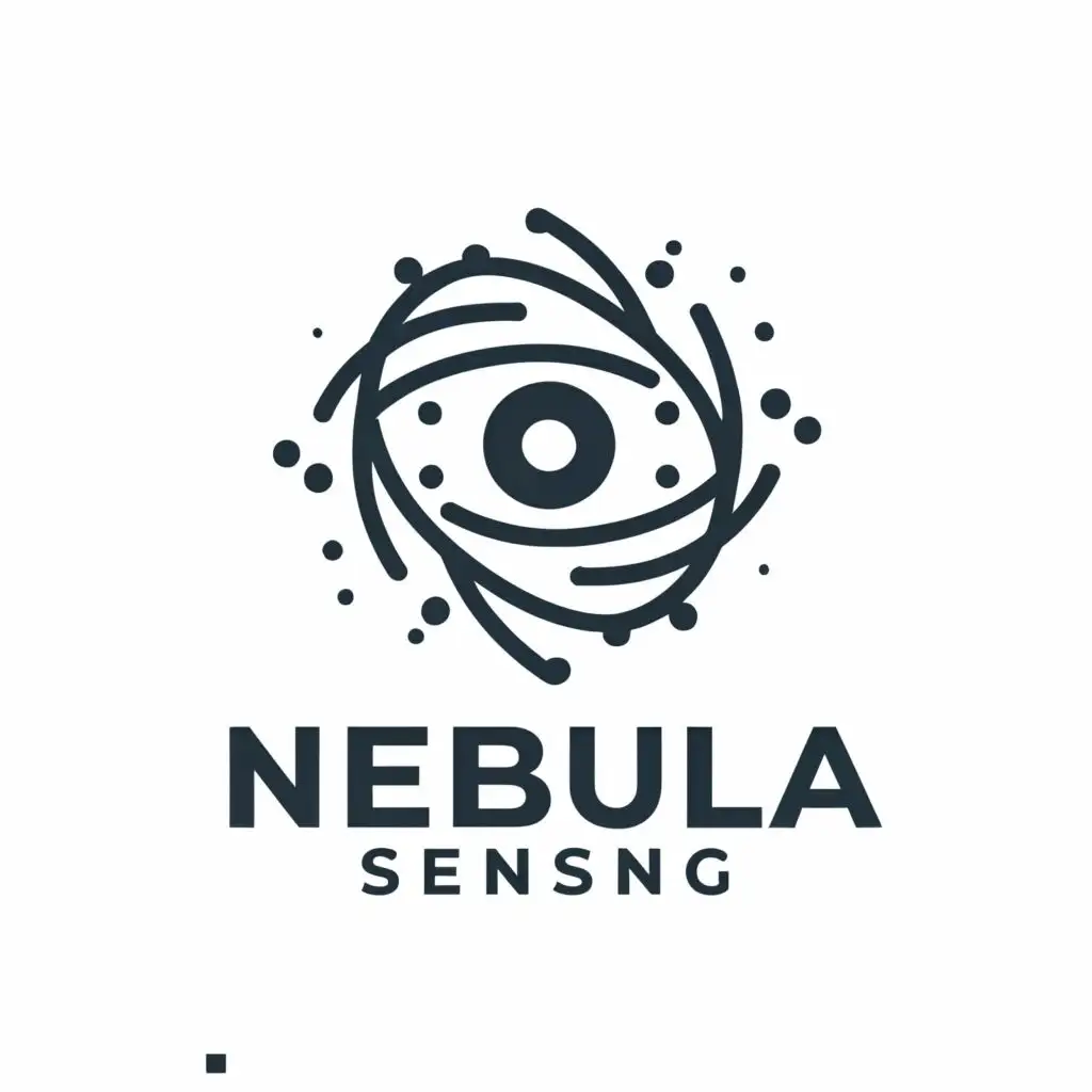 a logo design,with the text "nebula sensing", main symbol:nebula eye,Minimalistic,be used in Technology industry,clear background