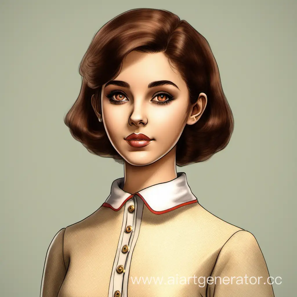 Portrait-of-Maria-Elegant-English-Woman-with-Brown-Eyes-and-Hair-in-1960s-Attire
