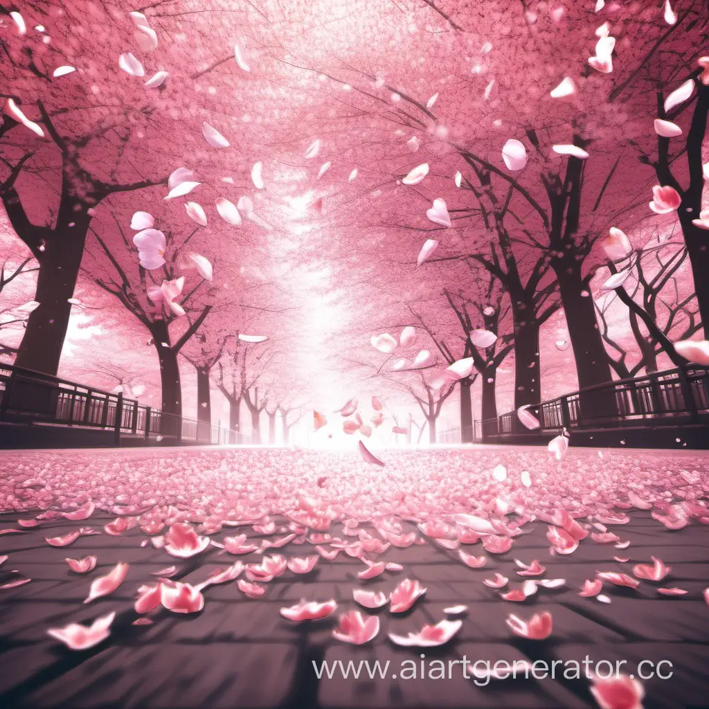 Serene-Scene-Falling-Sakura-Petals-in-a-Tranquil-Garden