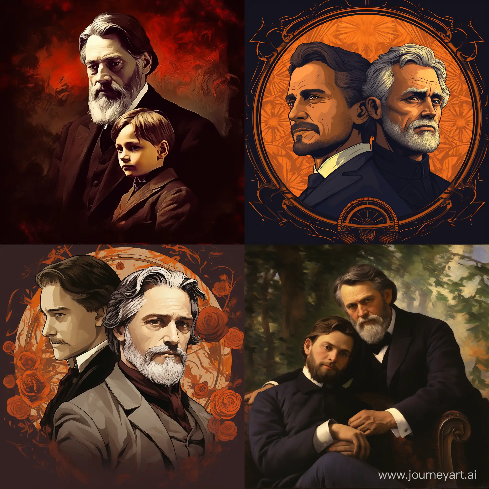 Artistic-Poster-for-Turgenevs-Fathers-and-Sons