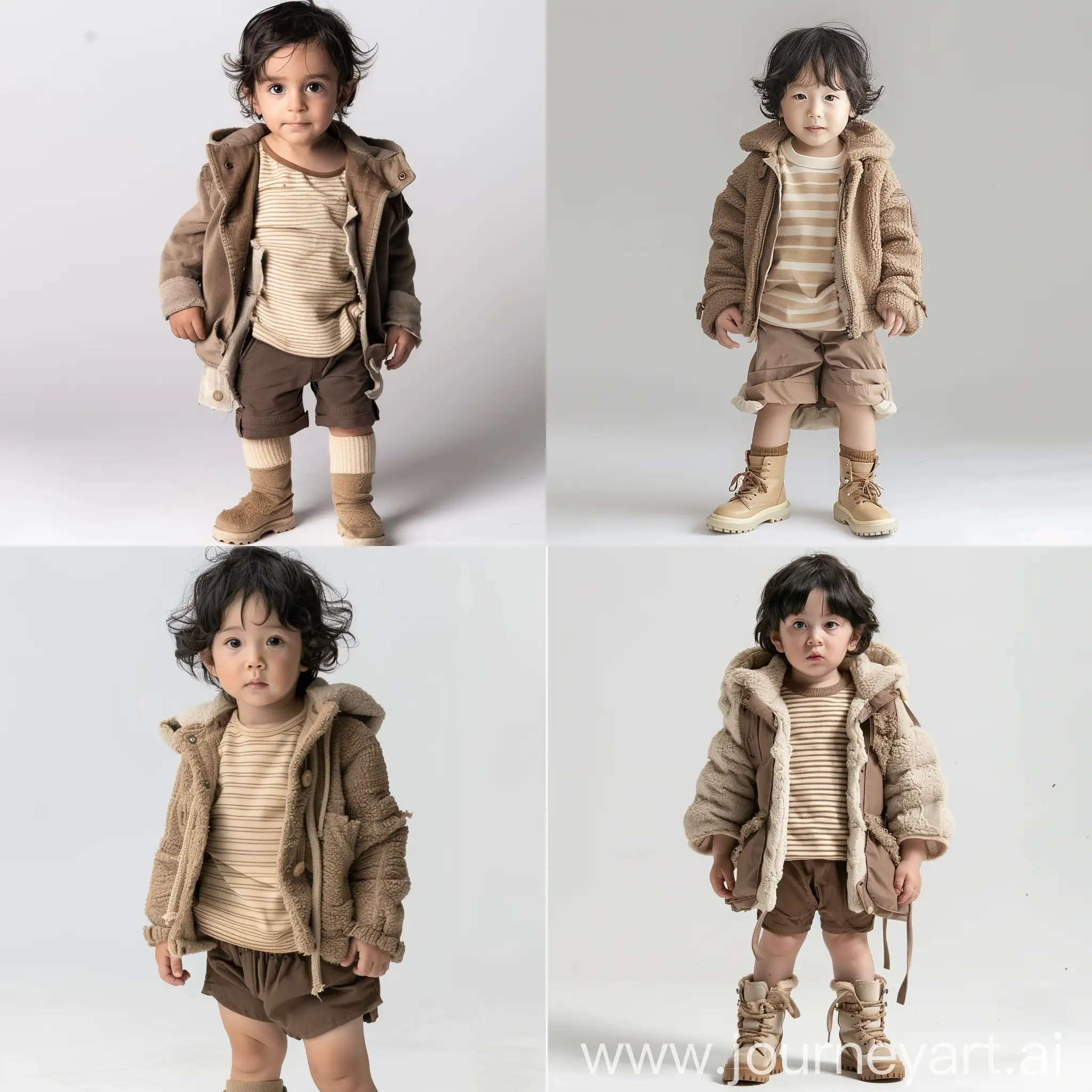 Adorable-OneYearOld-Boy-in-Beige-and-Brown-Outfit
