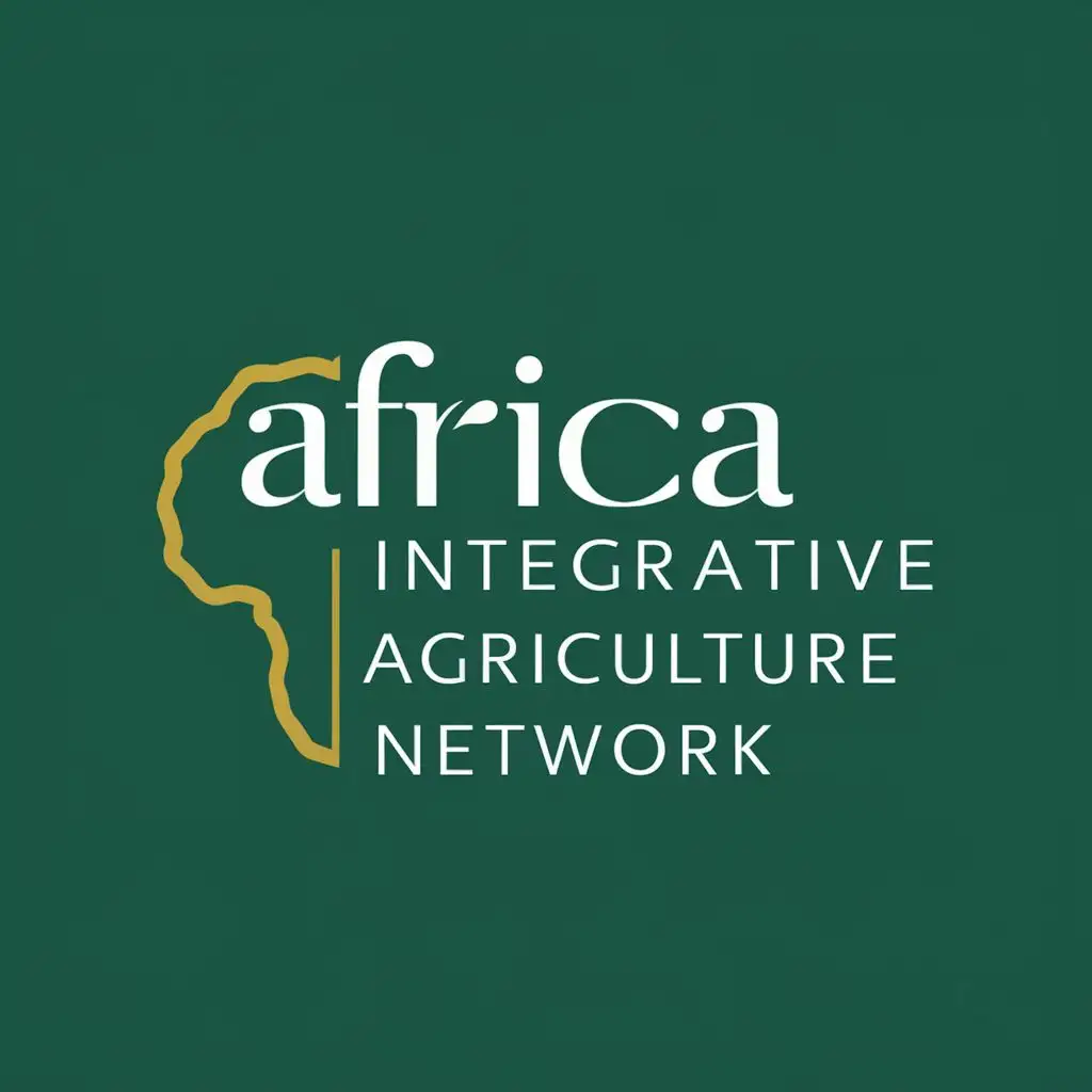 logo, food, with the text "Africa Integrative Agriculture Network", typography, be used in Nonprofit industry