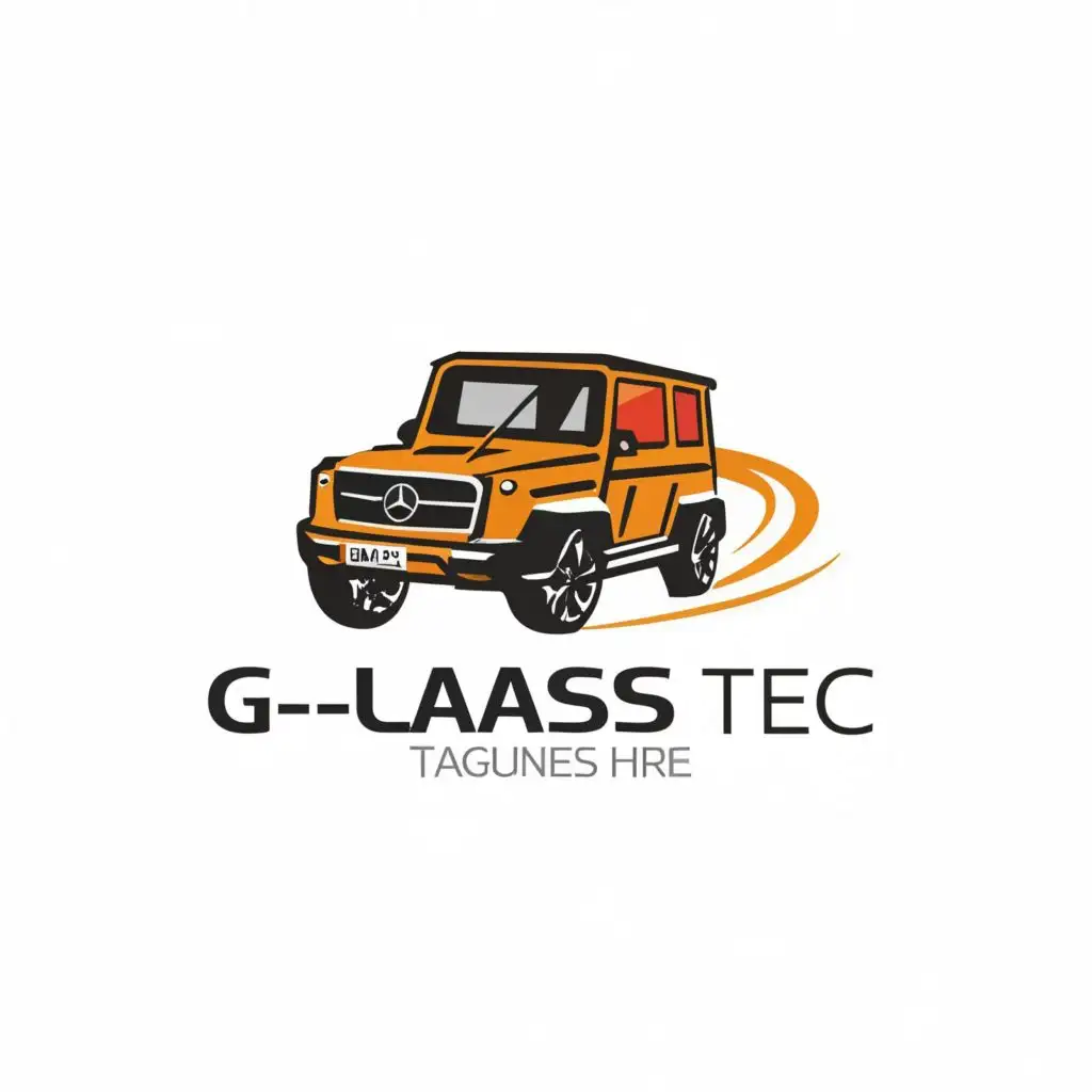 a logo design,with the text "Gclass tec", main symbol:Mercedes gwagon,Moderate,be used in Technology industry,clear background