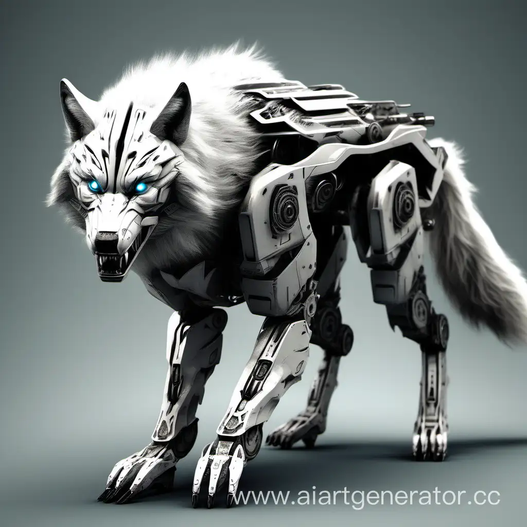 a white and gray wolf transformer walking on two legs