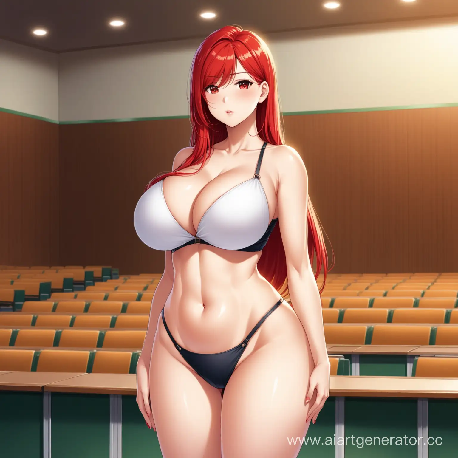 Curvaceous-MILF-Professor-Holding-Book-in-Lecture-Hall