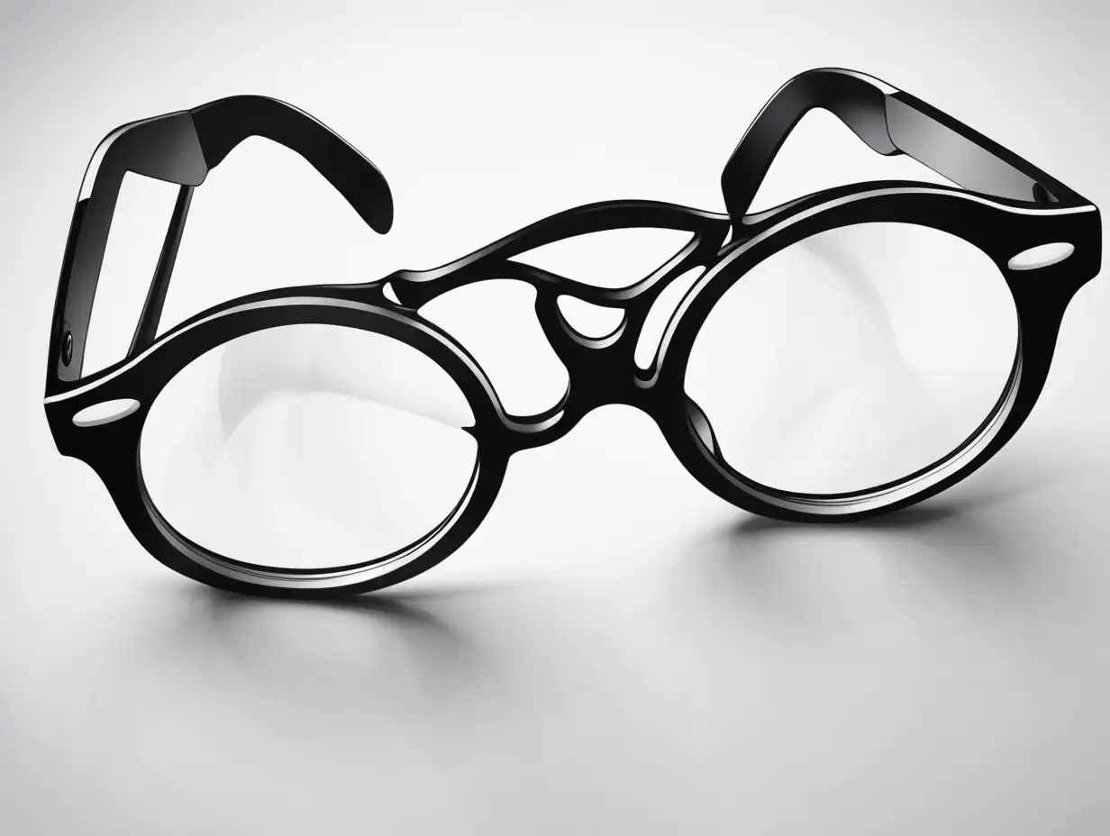 spectacles white and Black