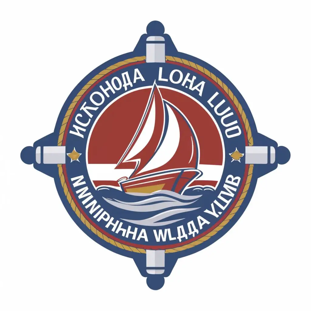 LOGO-Design-for-Municipal-Sea-Club-Dynamic-3D-Sailing-Yacht-with-Coastal-Village-Typography