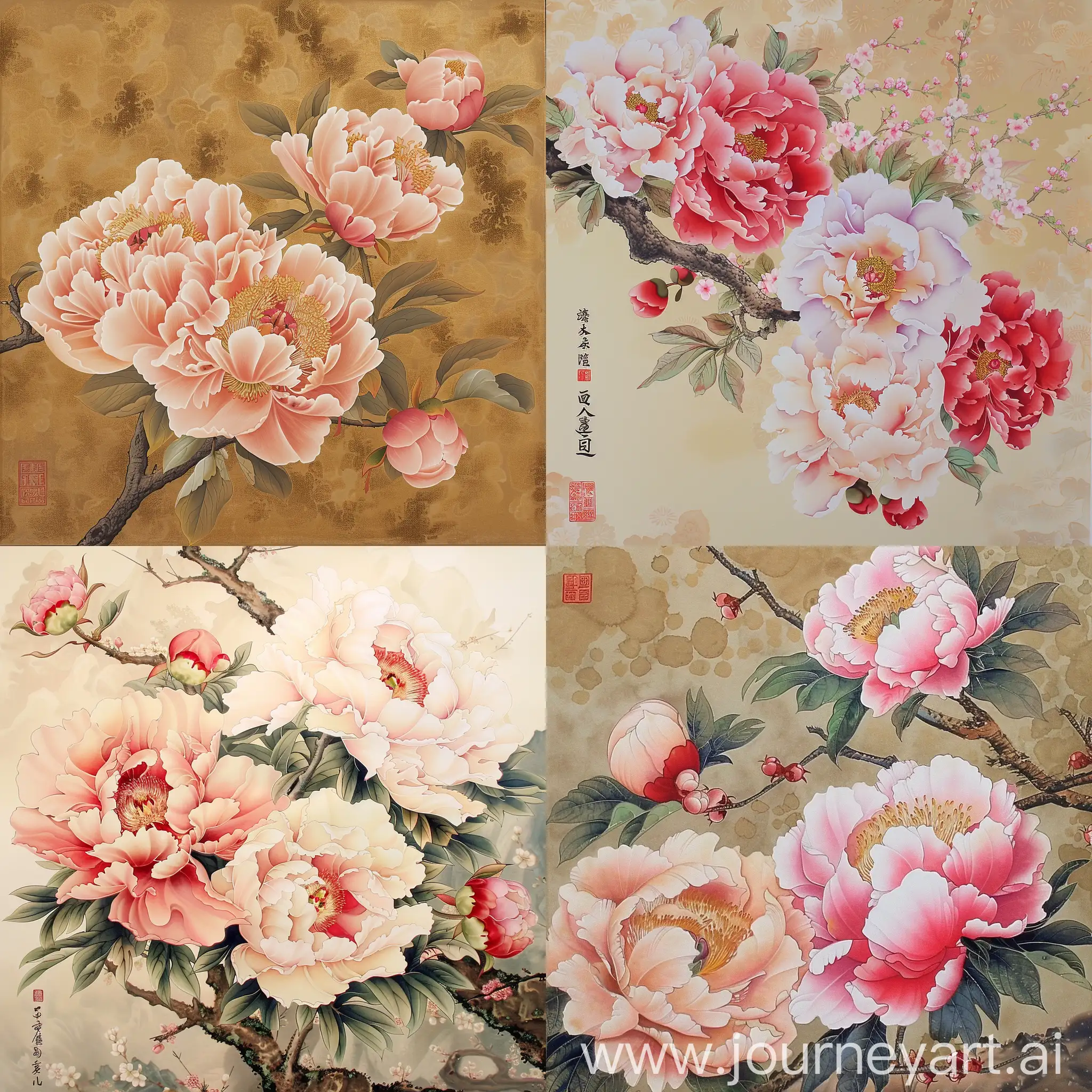 Prosperous-Peony-and-Plum-Blossom-Design-Symbolizing-Wealth-and-Good-Fortune
