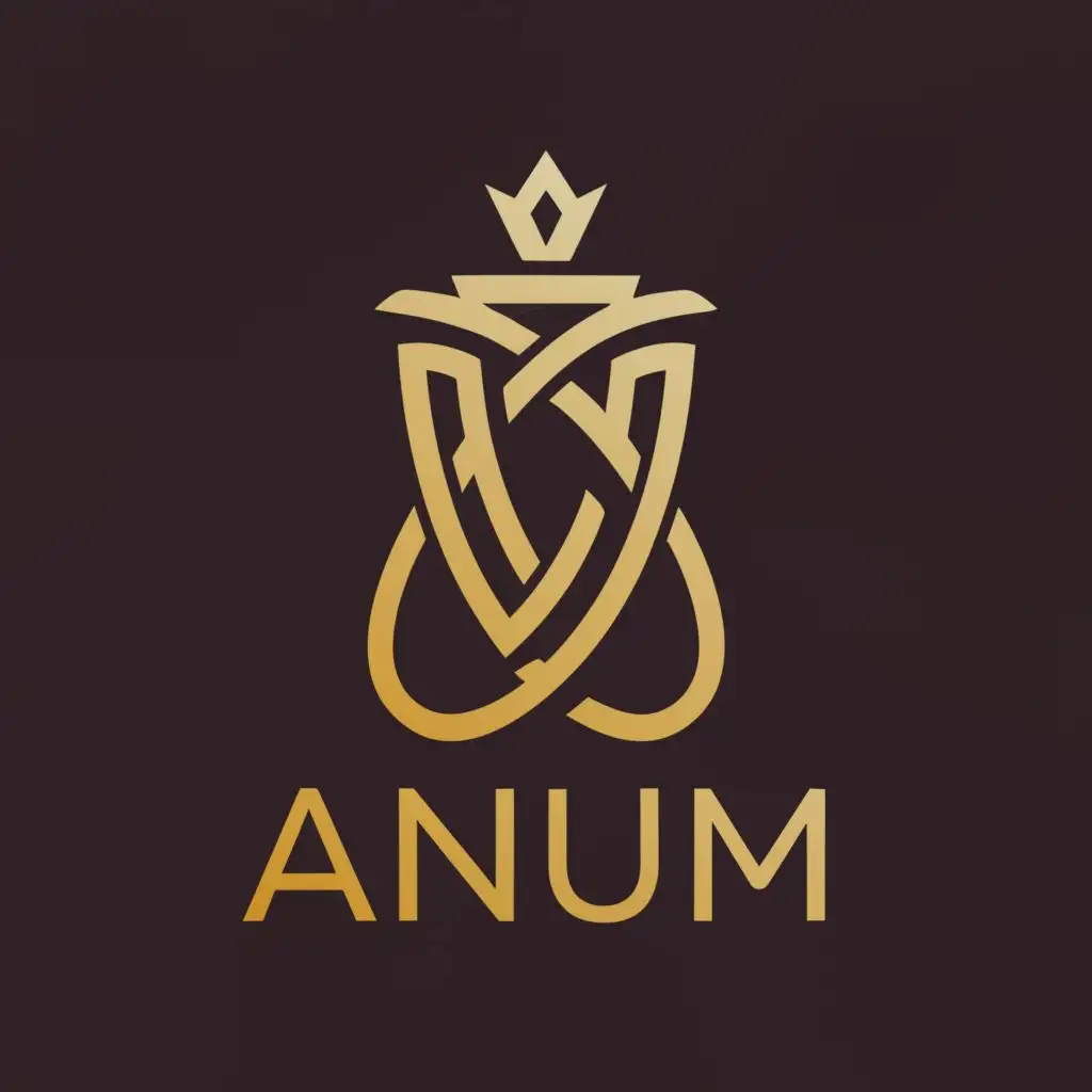 a logo design,with the text "ANUM", main symbol:queen,Moderate,be used in Home Family industry,clear background