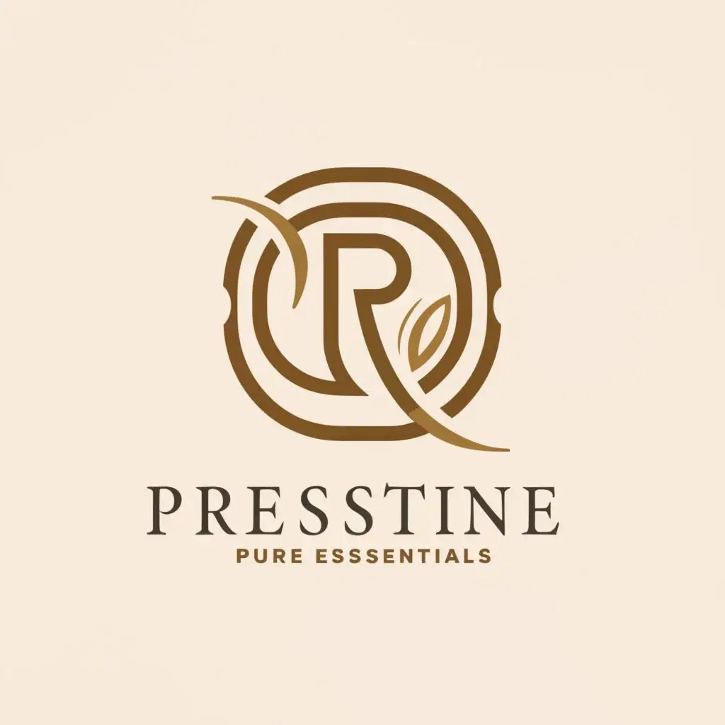 a logo design,with the text "Prestine pure essentials", main symbol:letter P,Moderate,be used in Beauty Spa industry,clear background