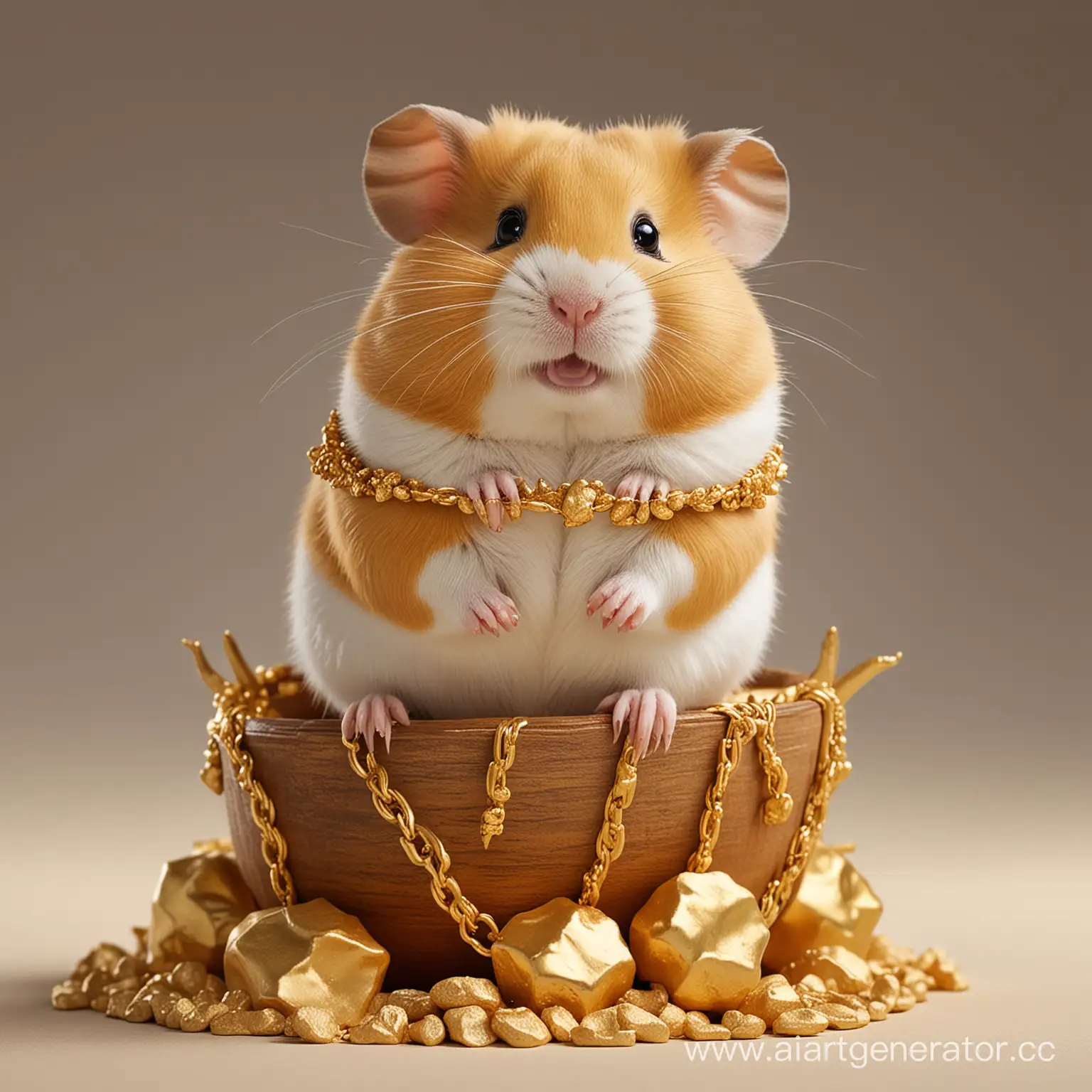 Hamster-with-Gold-in-Paws-Riding-on-a-Bull