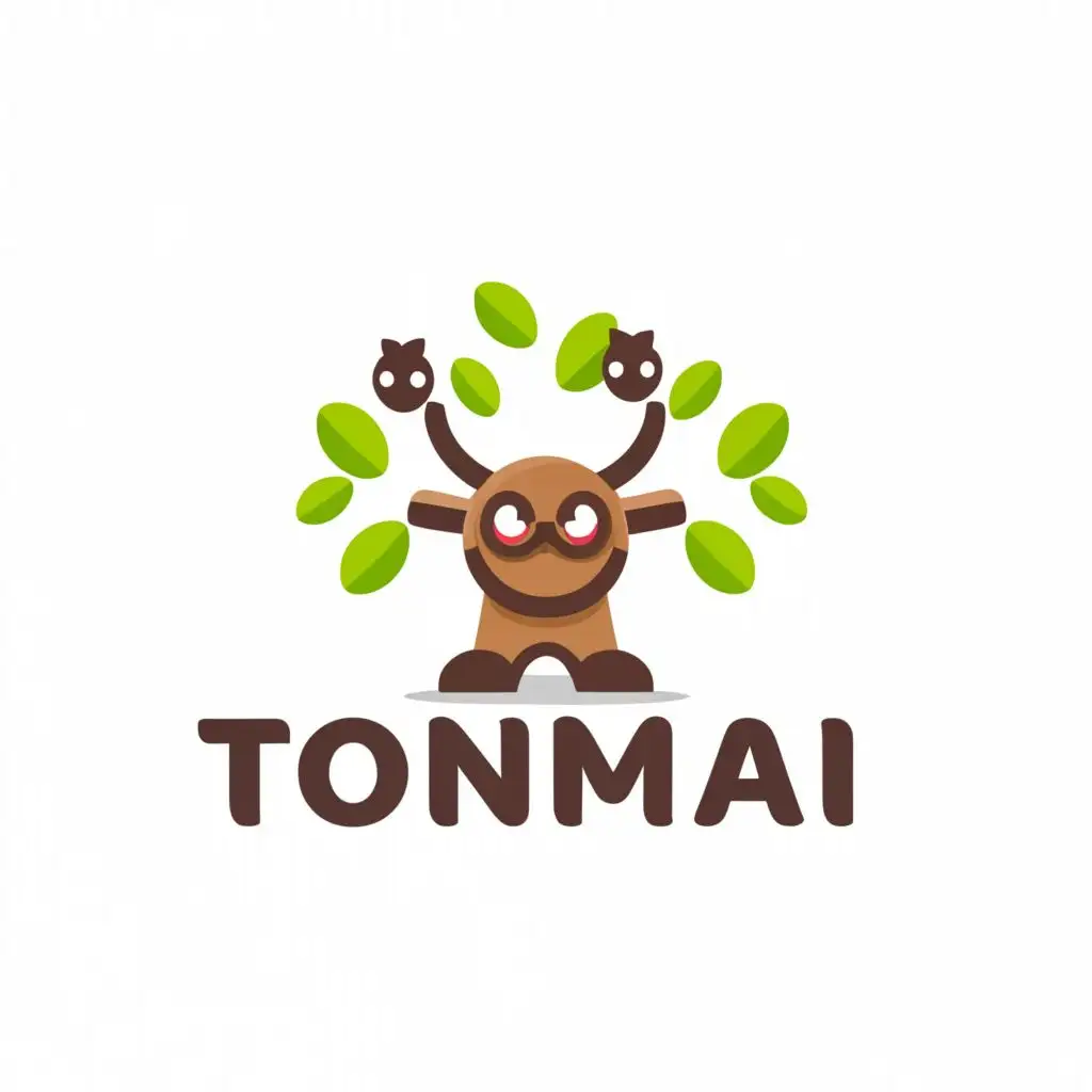 a logo design,with the text "TONMAI", main symbol:Tree toy,Moderate,be used in Travel industry,clear background