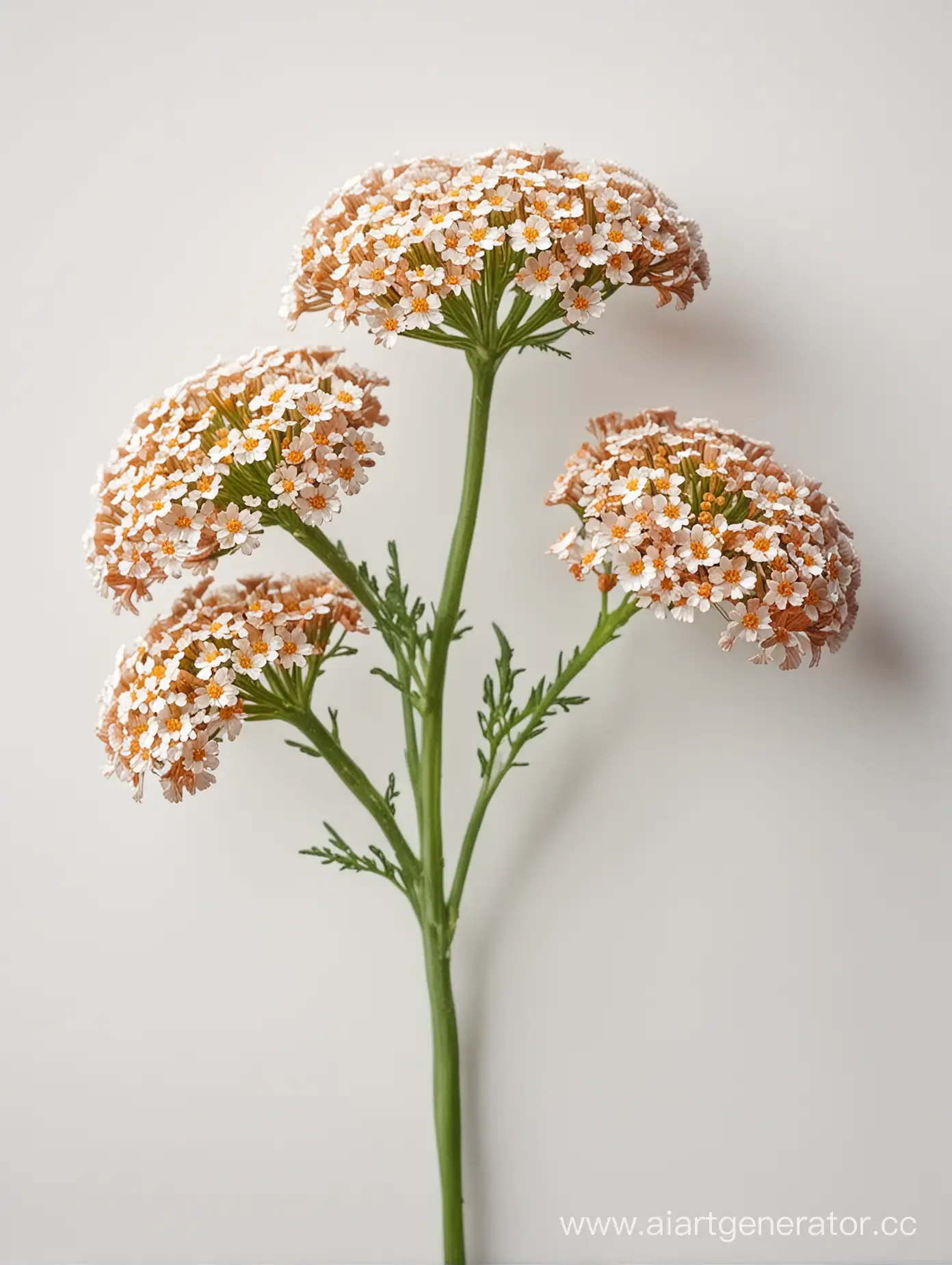 Vibrant-Achillea-Flowers-on-Clean-White-Background
