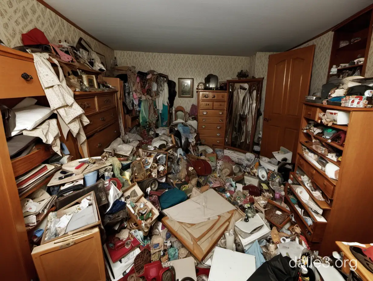 hoarder bedroom