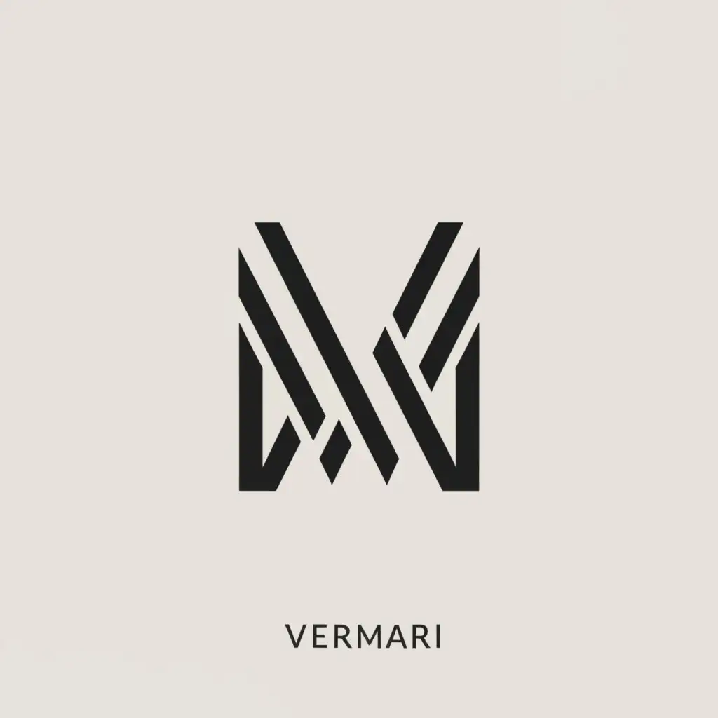 a logo design,with the text "Vermari", main symbol:VM VERMARI,Minimalistic,clear background