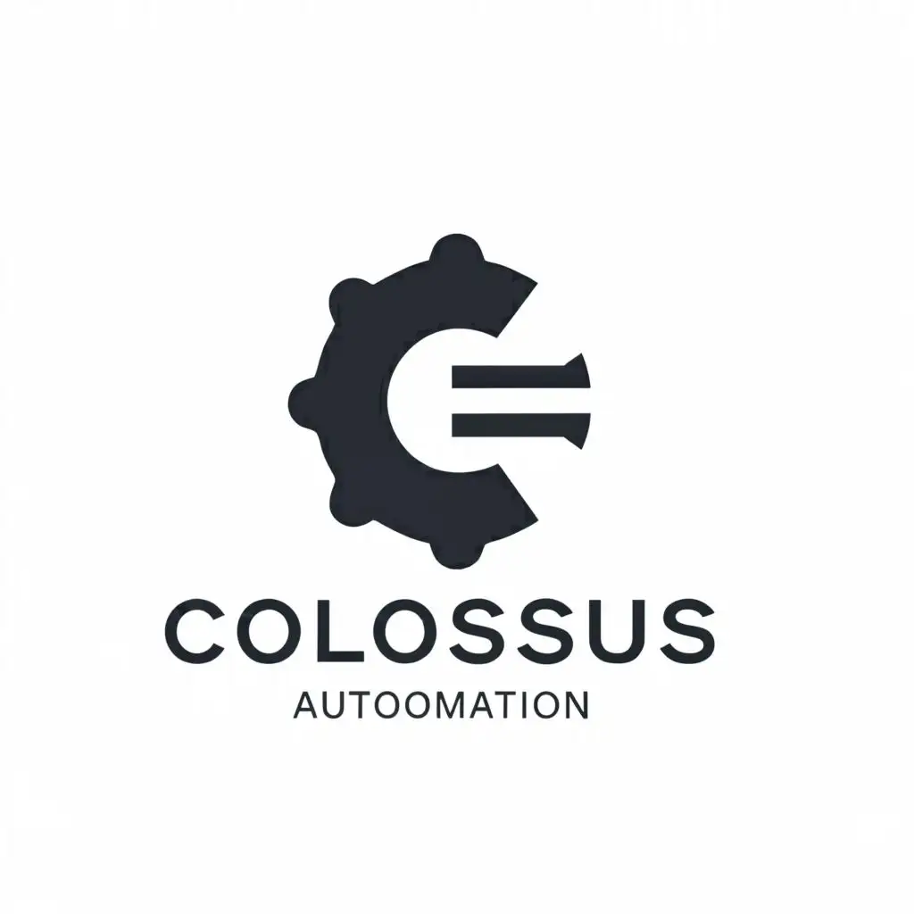a logo design,with the text "Colossus Automation", main symbol:C letter with gear shape,Moderate,be used in Technology industry,clear background