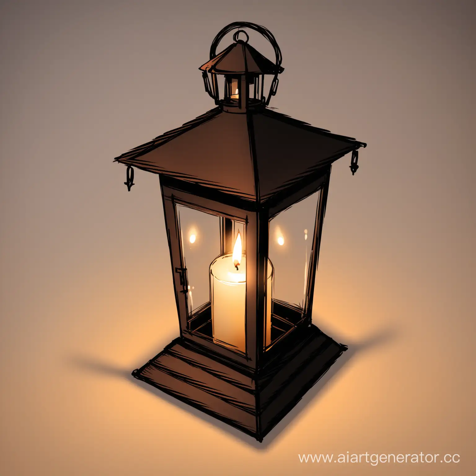 SharpAngled-Lantern-Illuminated-by-Candlelight