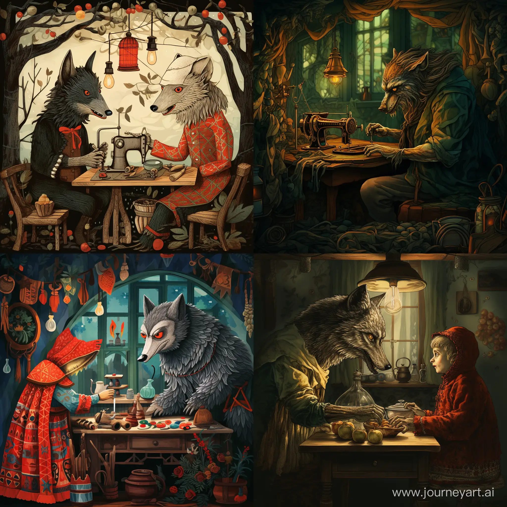 Lithuanian-Folk-Tale-Illustration-The-Tailor-and-the-Wolf