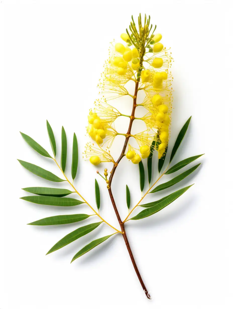 Exquisite-Acacia-Blossom-on-a-Clean-White-Canvas