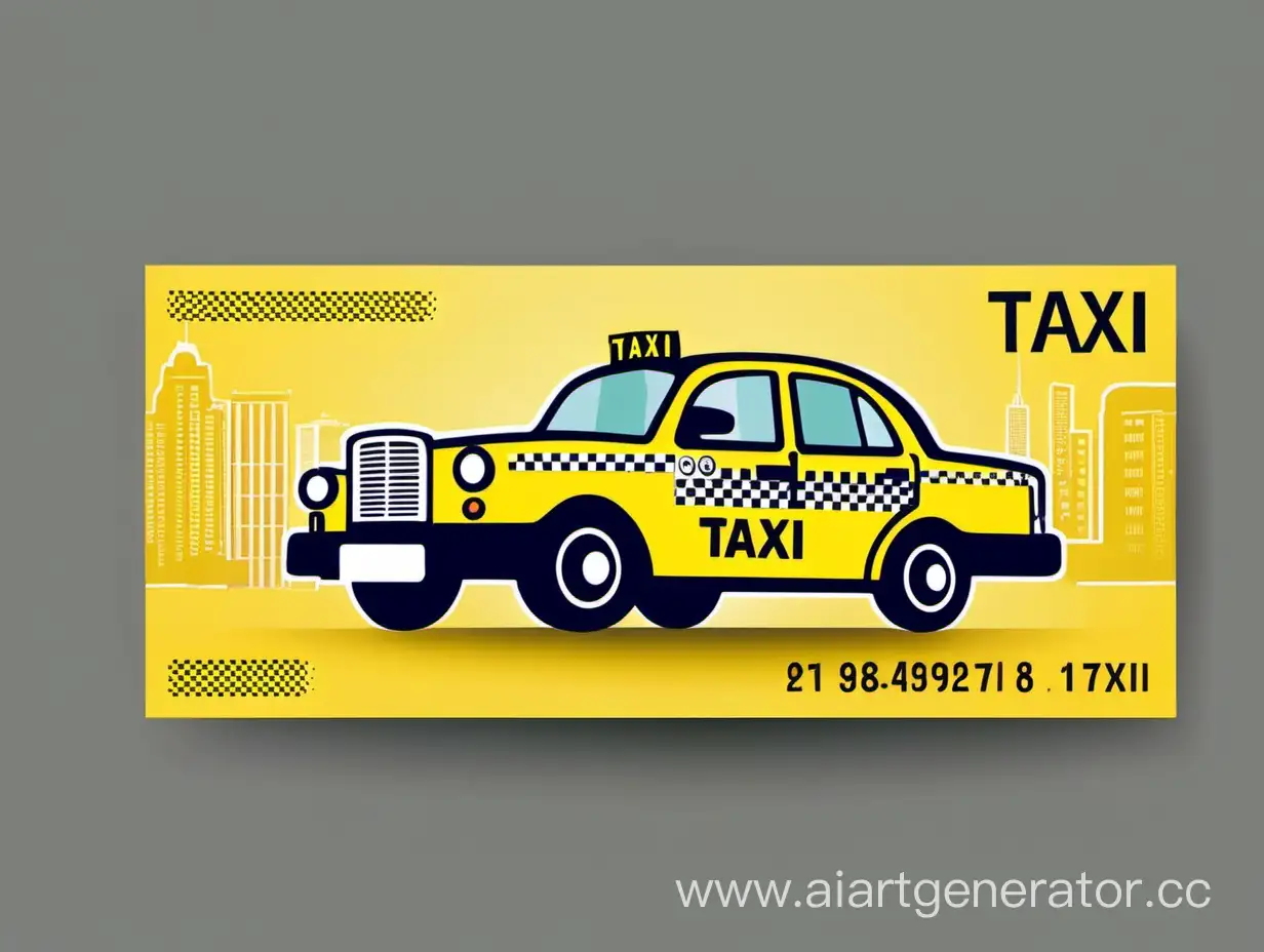 такси, рекламный баннер