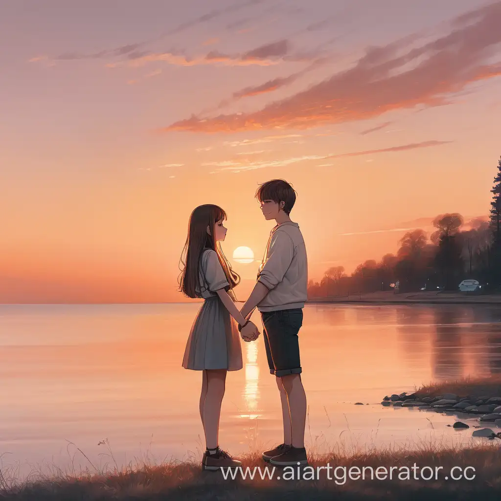 Romantic-Couple-Holding-Hands-at-Sunset